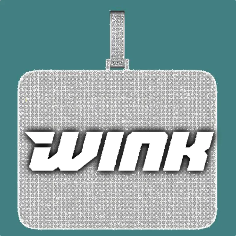 CUSTOM LETTER NECKLACE 3D BIG SQUARE sold by The GUU Shop