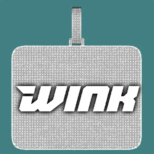 CUSTOM LETTER NECKLACE 3D BIG SQUARE sold by The GUU Shop