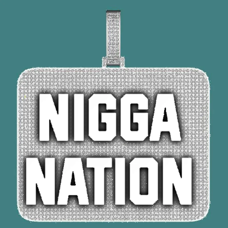 CUSTOM LETTER NECKLACE 3D BIG SQUARE sold by The GUU Shop