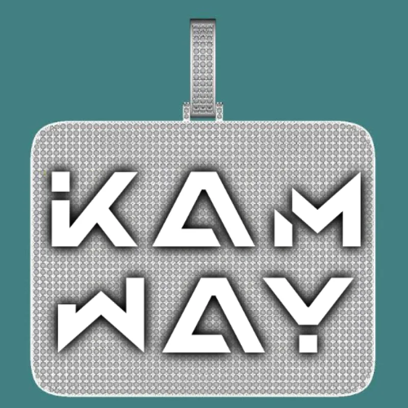 CUSTOM LETTER NECKLACE 3D BIG SQUARE sold by The GUU Shop