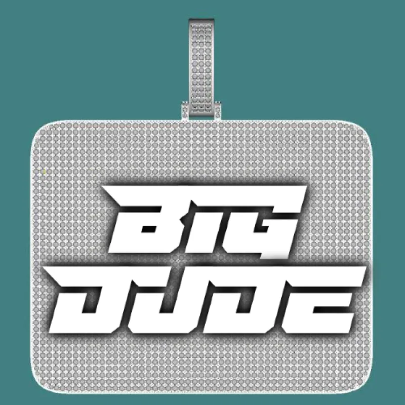 CUSTOM LETTER NECKLACE 3D BIG SQUARE sold by The GUU Shop