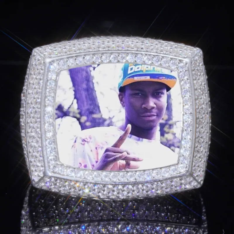 3D CUSTOM PICTURE ICED RING sold by The GUU Shop