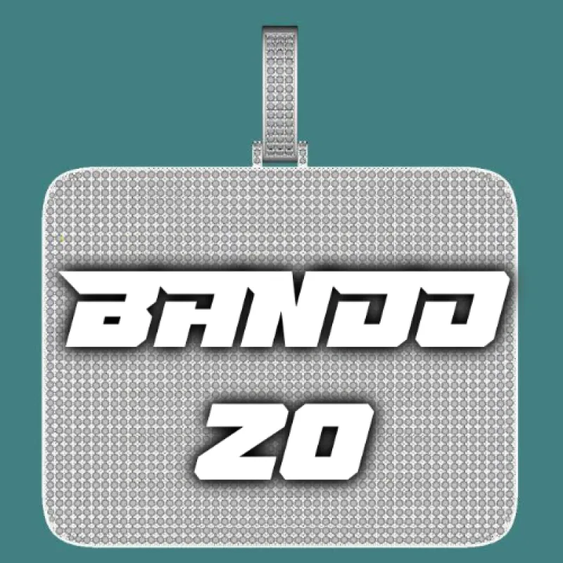 CUSTOM LETTER NECKLACE 3D BIG SQUARE sold by The GUU Shop