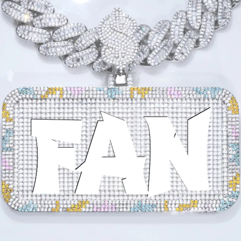 CUSTOM LETTER NECKLACE 3D COLORFUL SQUARE sold by The GUU Shop