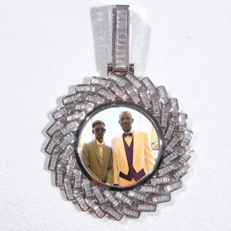 Large 3D Baguette Custom Picture Pendant sold by The GUU Shop