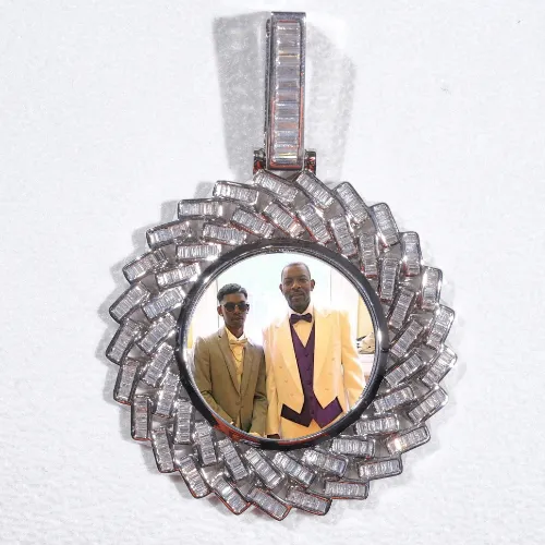 Large 3D Baguette Custom Picture Pendant sold by The GUU Shop