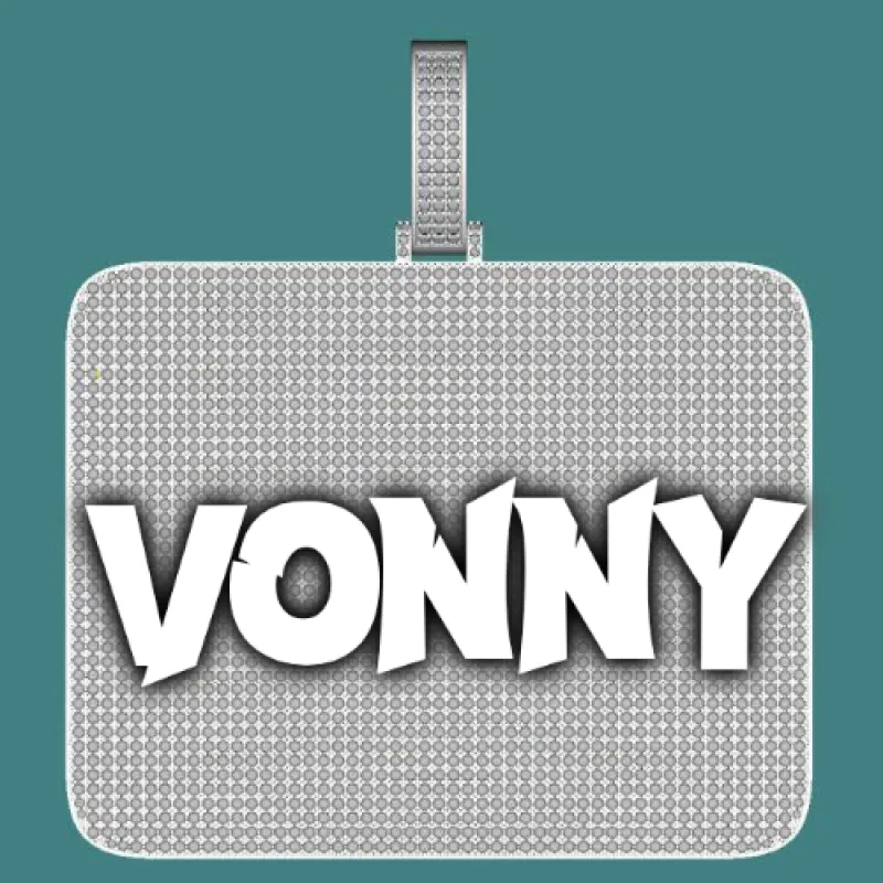 CUSTOM LETTER NECKLACE 3D BIG SQUARE sold by The GUU Shop