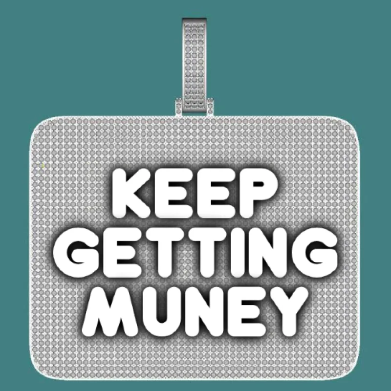 CUSTOM LETTER NECKLACE 3D BIG SQUARE sold by The GUU Shop