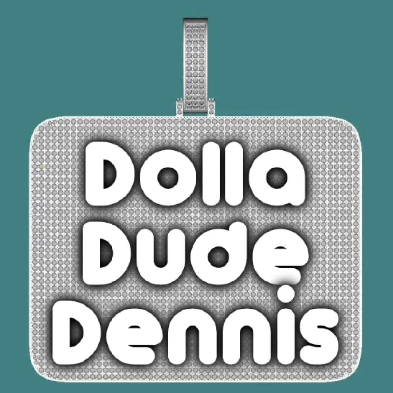 CUSTOM LETTER NECKLACE 3D BIG SQUARE sold by The GUU Shop