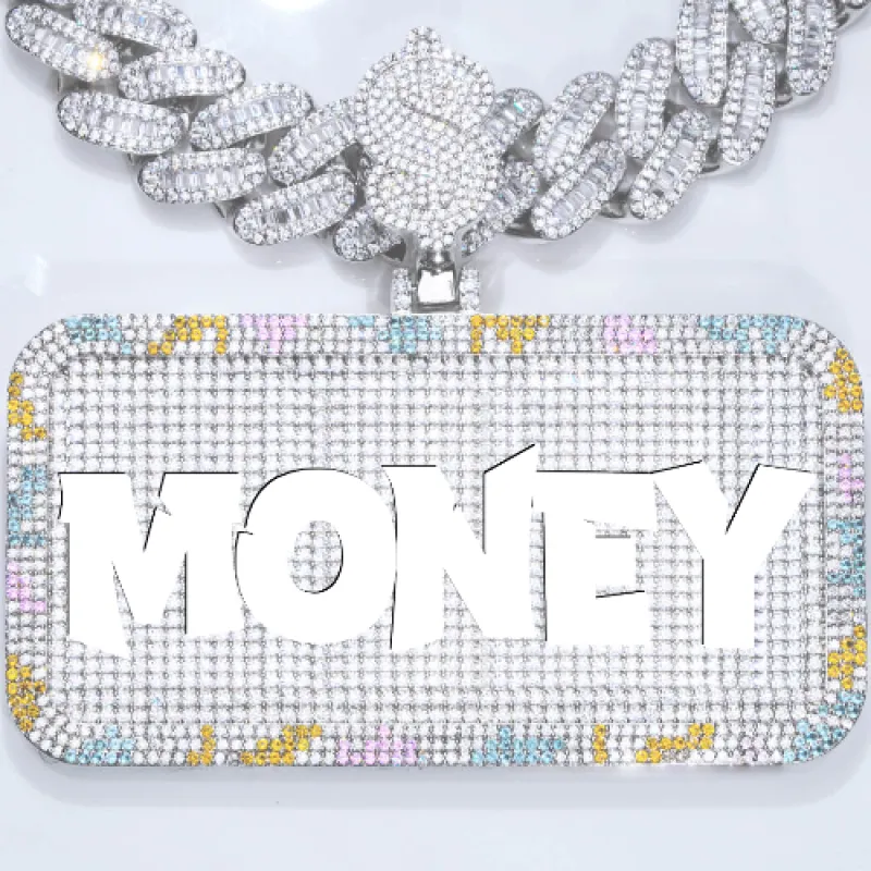 CUSTOM LETTER NECKLACE 3D COLORFUL SQUARE sold by The GUU Shop