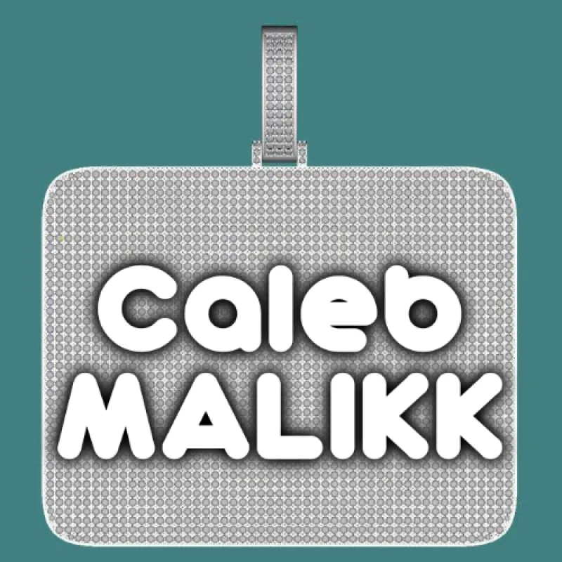 CUSTOM LETTER NECKLACE 3D BIG SQUARE sold by The GUU Shop