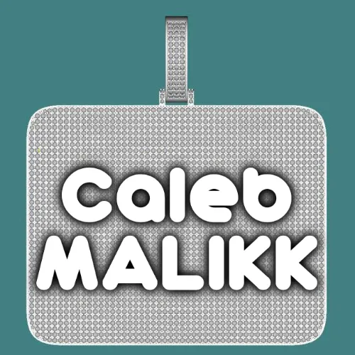 CUSTOM LETTER NECKLACE 3D BIG SQUARE sold by The GUU Shop