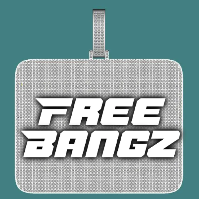 CUSTOM LETTER NECKLACE 3D BIG SQUARE sold by The GUU Shop