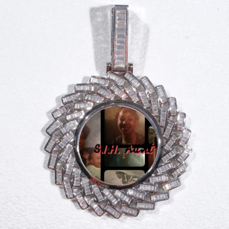 Large 3D Baguette Custom Picture Pendant sold by The GUU Shop