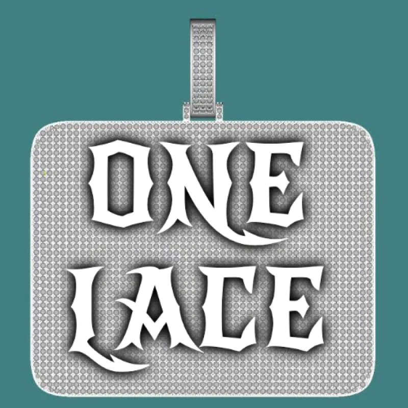 CUSTOM LETTER NECKLACE 3D BIG SQUARE sold by The GUU Shop