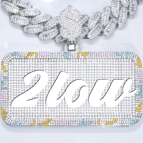 CUSTOM LETTER NECKLACE 3D COLORFUL SQUARE sold by The GUU Shop