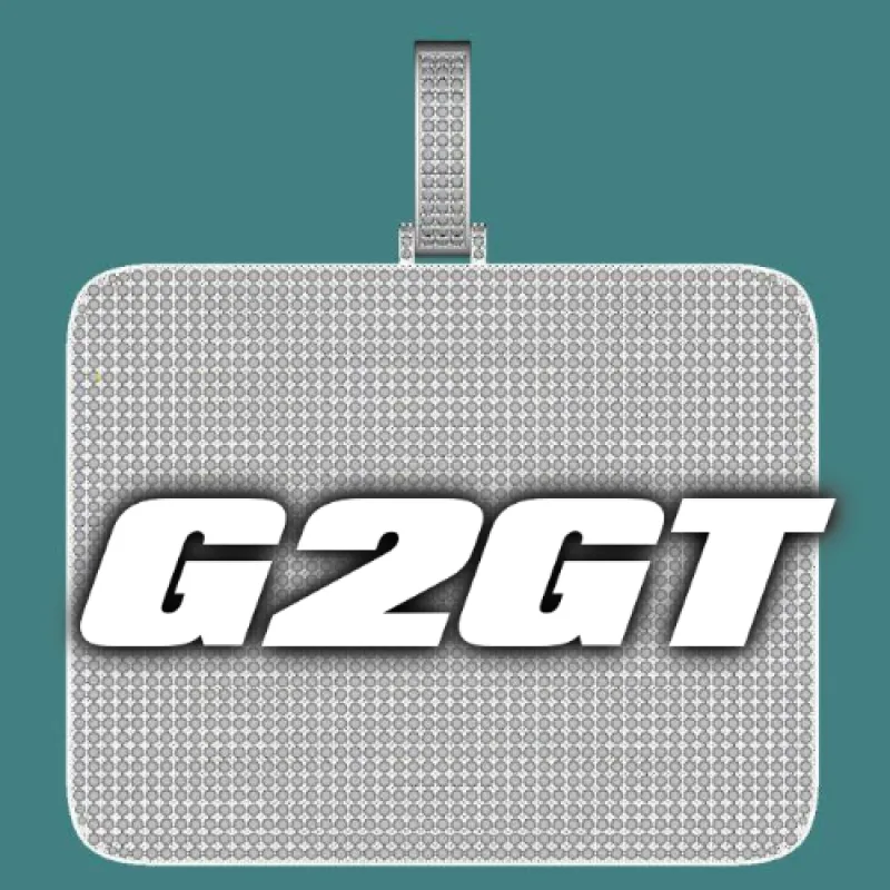 CUSTOM LETTER NECKLACE 3D BIG SQUARE sold by The GUU Shop