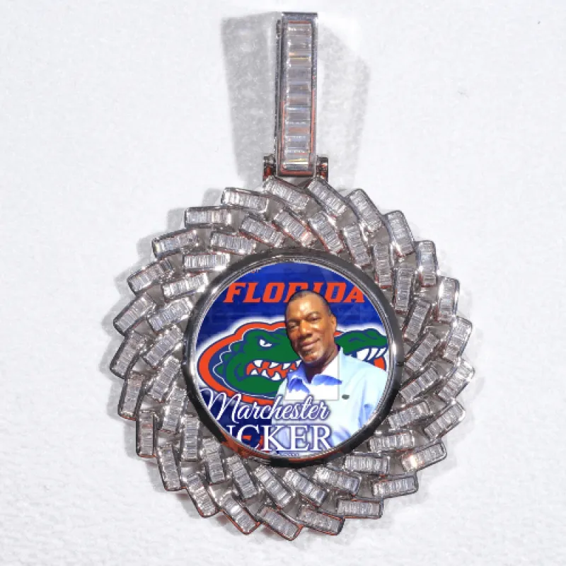 Large 3D Baguette Custom Picture Pendant made by The GUU Shop