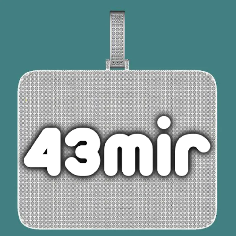 CUSTOM LETTER NECKLACE 3D BIG SQUARE sold by The GUU Shop