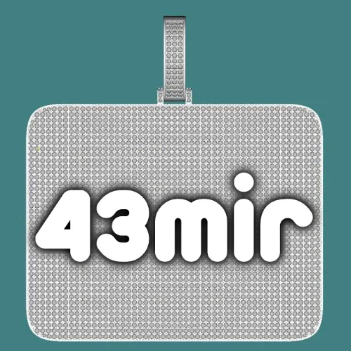 CUSTOM LETTER NECKLACE 3D BIG SQUARE sold by The GUU Shop