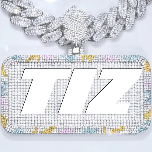 CUSTOM LETTER NECKLACE 3D COLORFUL SQUARE sold by The GUU Shop