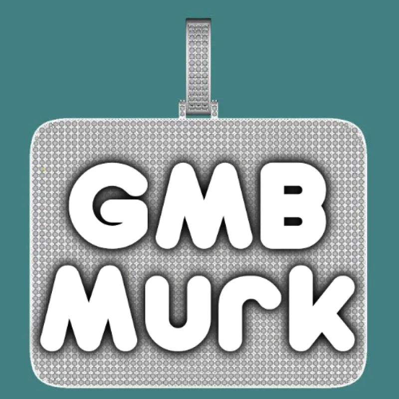 CUSTOM LETTER NECKLACE 3D BIG SQUARE sold by The GUU Shop