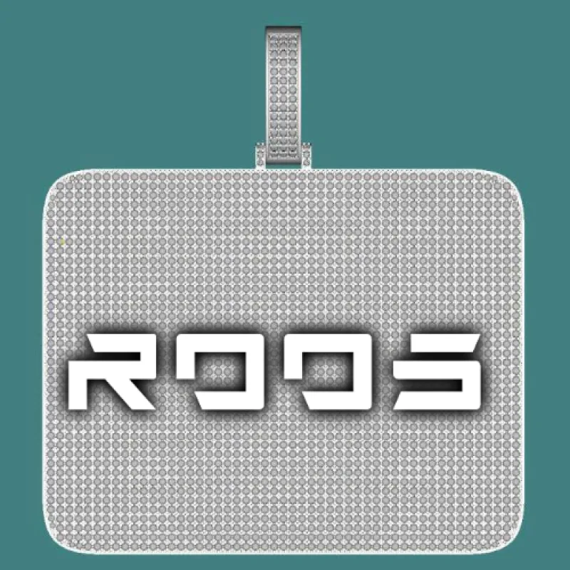 CUSTOM LETTER NECKLACE 3D BIG SQUARE sold by The GUU Shop