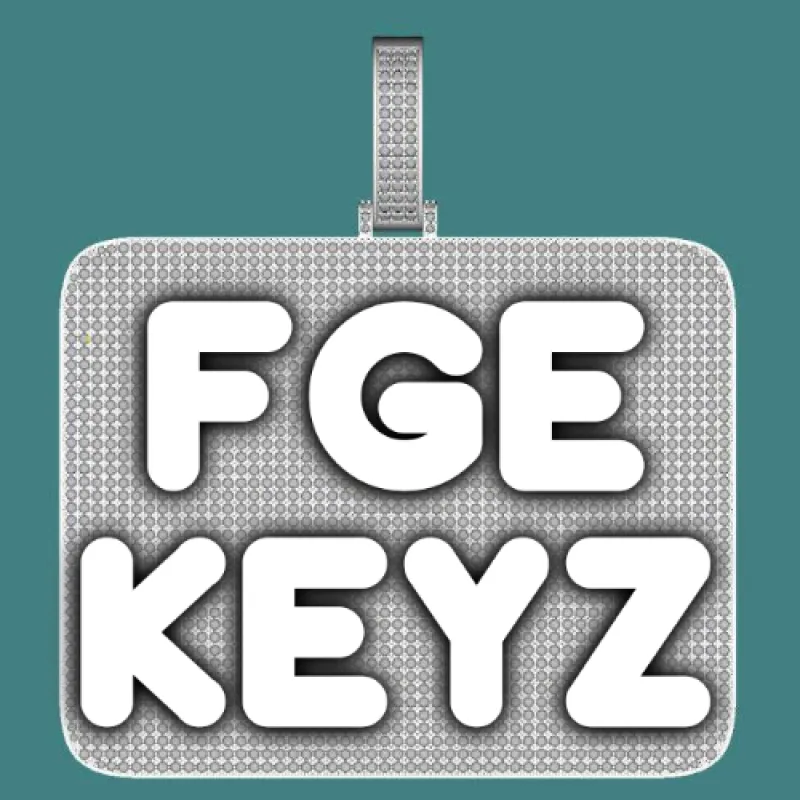 CUSTOM LETTER NECKLACE 3D BIG SQUARE sold by The GUU Shop