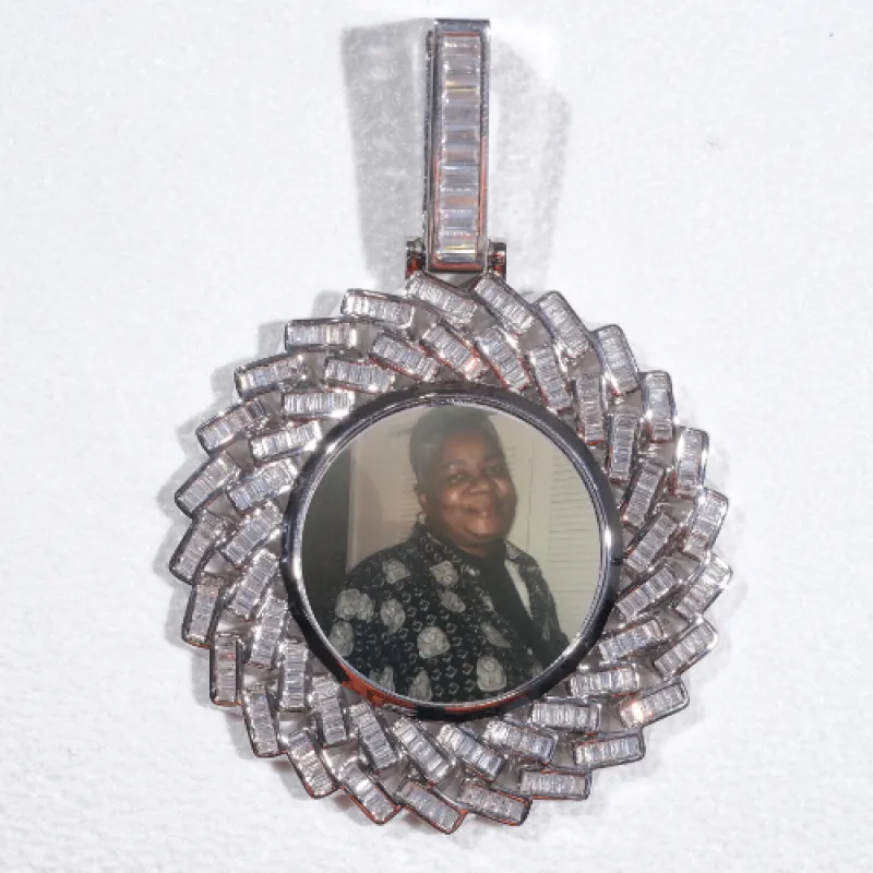 Large 3D Baguette Custom Picture Pendant sold by The GUU Shop