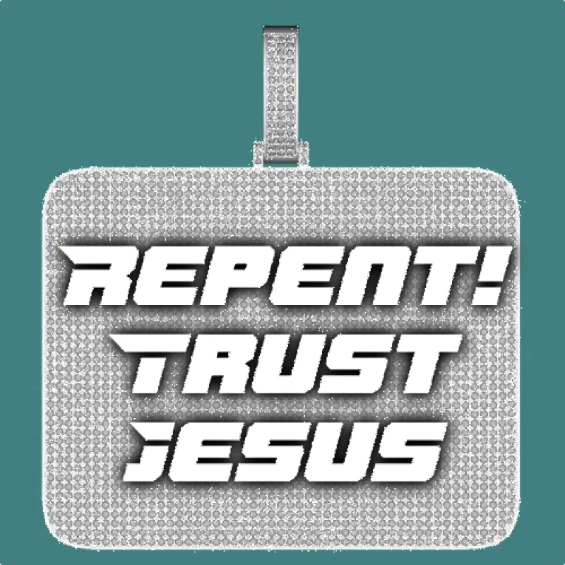 CUSTOM LETTER NECKLACE 3D BIG SQUARE sold by The GUU Shop