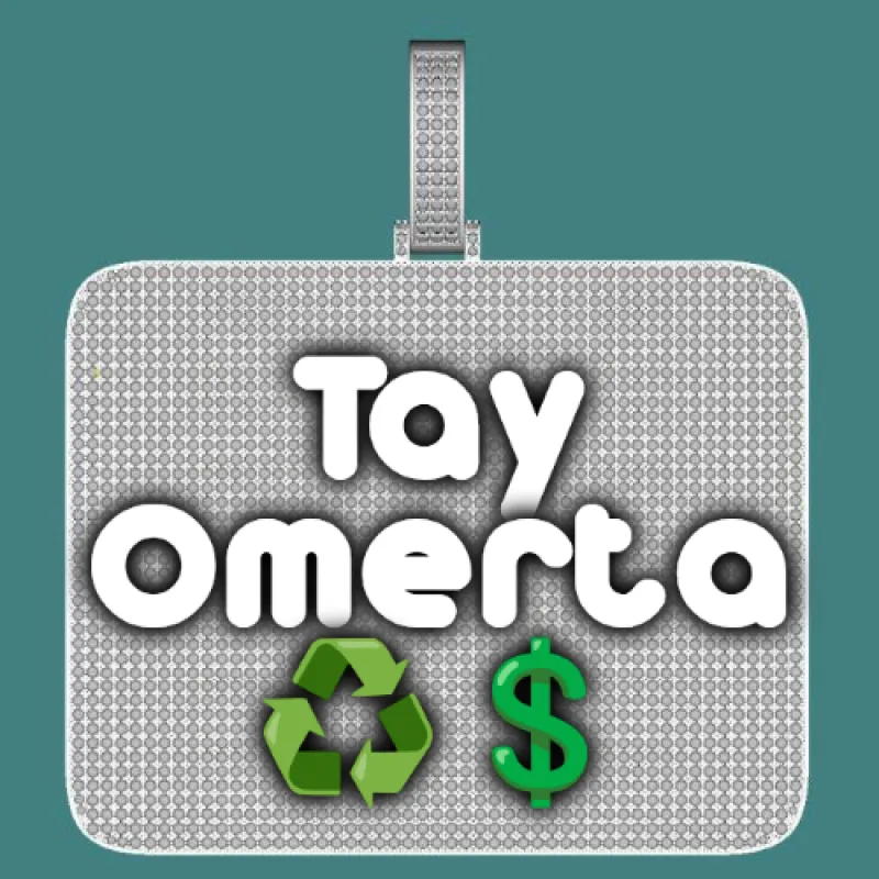 CUSTOM LETTER NECKLACE 3D BIG SQUARE sold by The GUU Shop