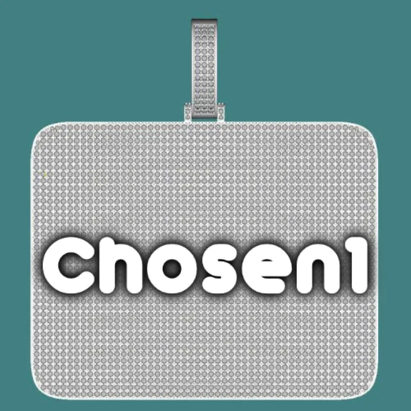 CUSTOM LETTER NECKLACE 3D BIG SQUARE sold by The GUU Shop