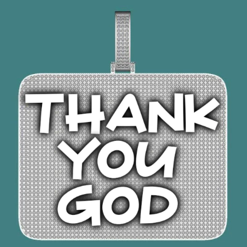 CUSTOM LETTER NECKLACE 3D BIG SQUARE sold by The GUU Shop