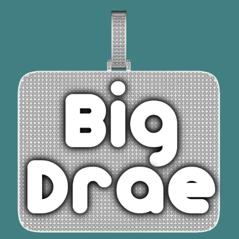 CUSTOM LETTER NECKLACE 3D BIG SQUARE sold by The GUU Shop