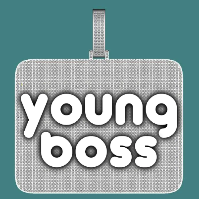 CUSTOM LETTER NECKLACE 3D BIG SQUARE sold by The GUU Shop