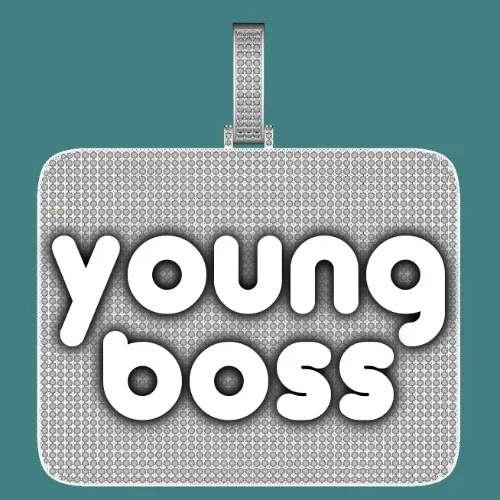 CUSTOM LETTER NECKLACE 3D BIG SQUARE sold by The GUU Shop