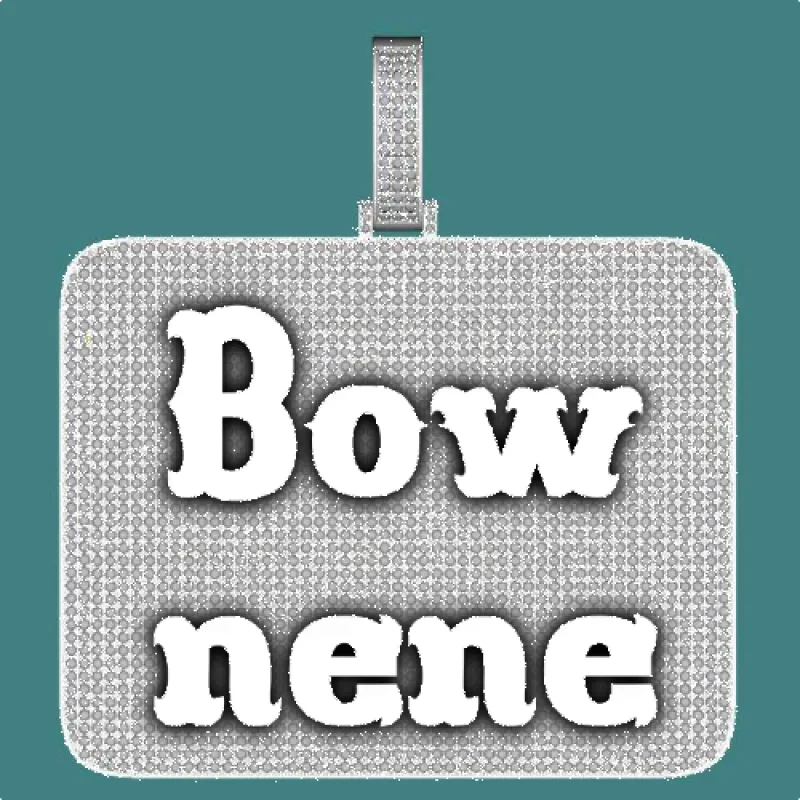 CUSTOM LETTER NECKLACE 3D BIG SQUARE sold by The GUU Shop