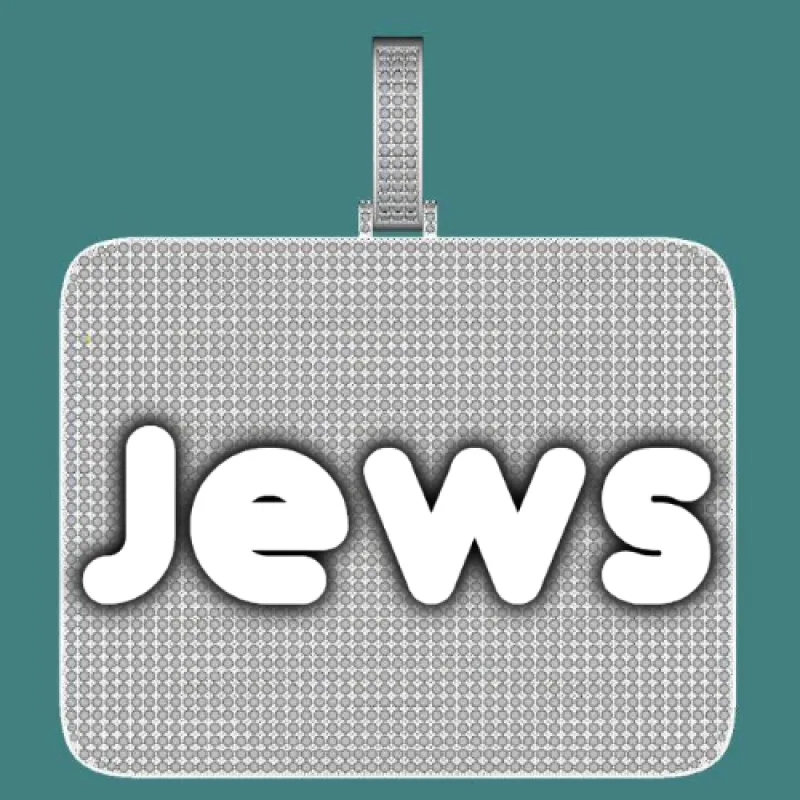 CUSTOM LETTER NECKLACE 3D BIG SQUARE sold by The GUU Shop