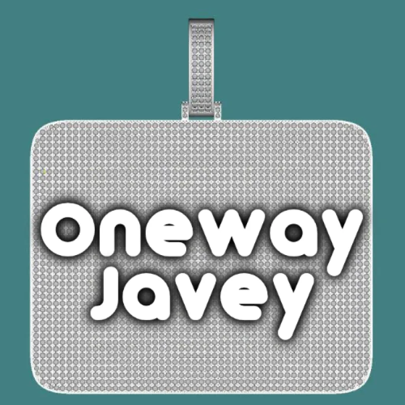 CUSTOM LETTER NECKLACE 3D BIG SQUARE sold by The GUU Shop