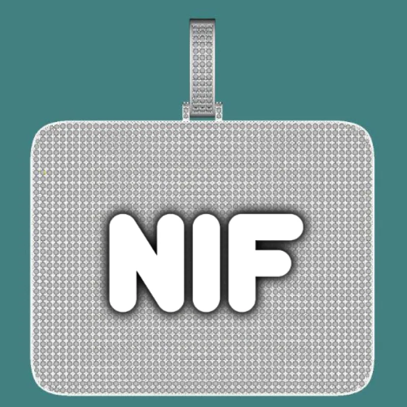 CUSTOM LETTER NECKLACE 3D BIG SQUARE sold by The GUU Shop