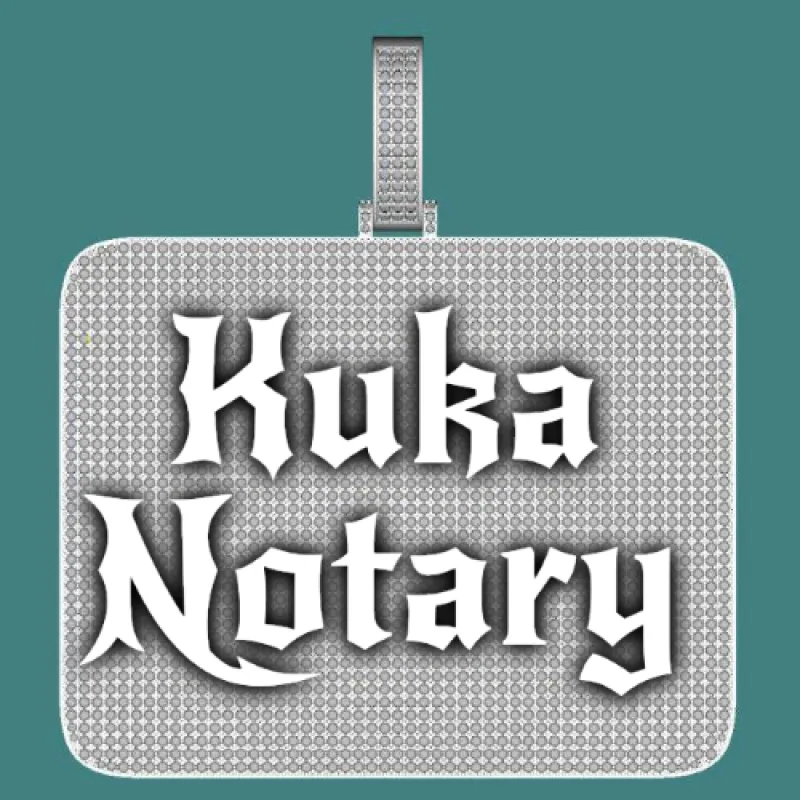 CUSTOM LETTER NECKLACE 3D BIG SQUARE sold by The GUU Shop