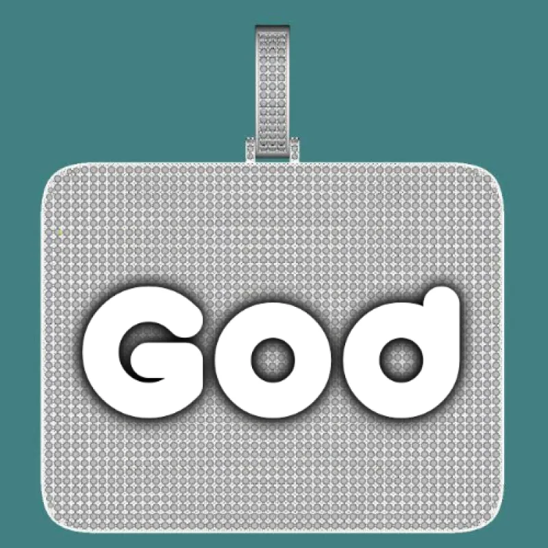 CUSTOM LETTER NECKLACE 3D BIG SQUARE sold by The GUU Shop