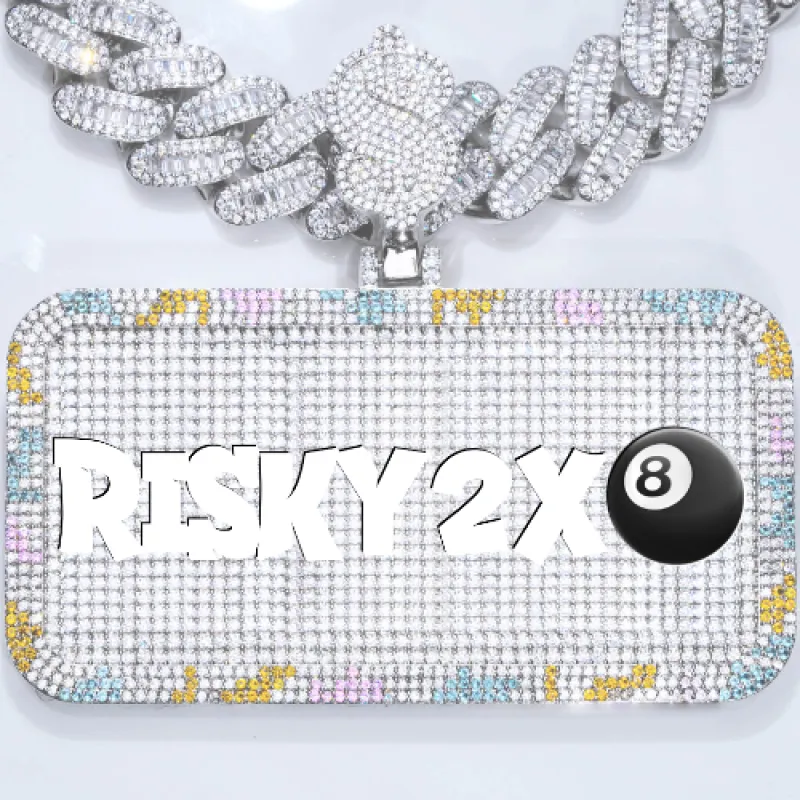 CUSTOM LETTER NECKLACE 3D COLORFUL SQUARE sold by The GUU Shop