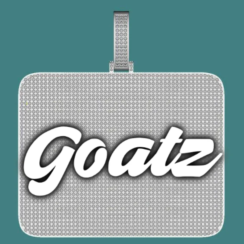 CUSTOM LETTER NECKLACE 3D BIG SQUARE sold by The GUU Shop