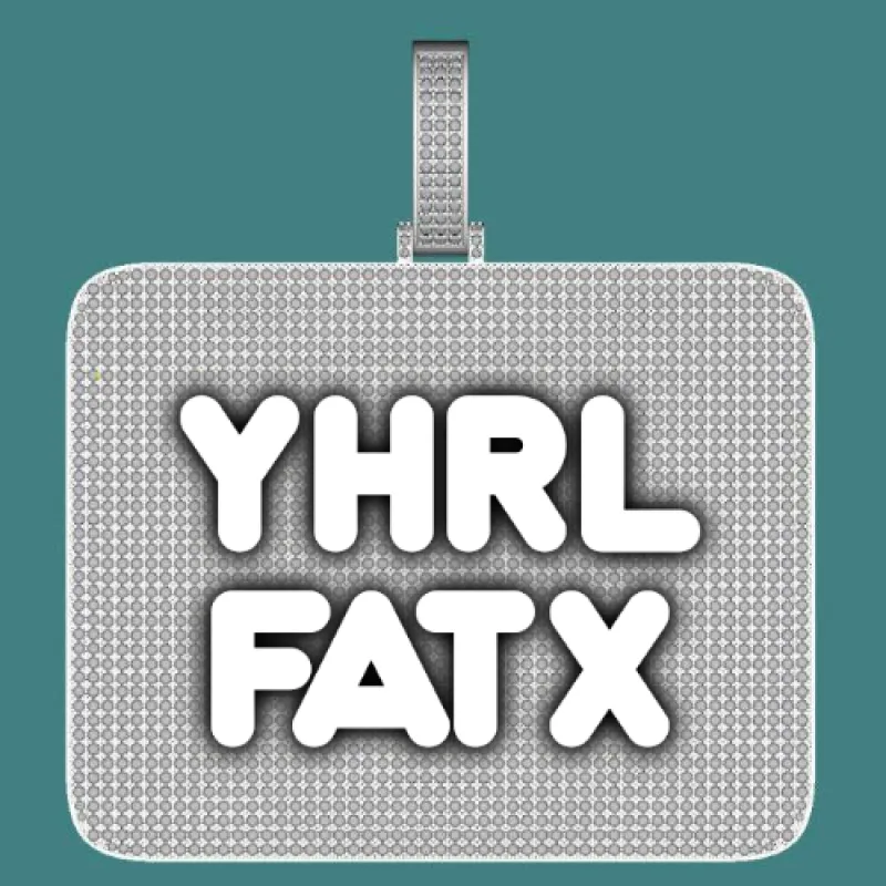 CUSTOM LETTER NECKLACE 3D BIG SQUARE sold by The GUU Shop