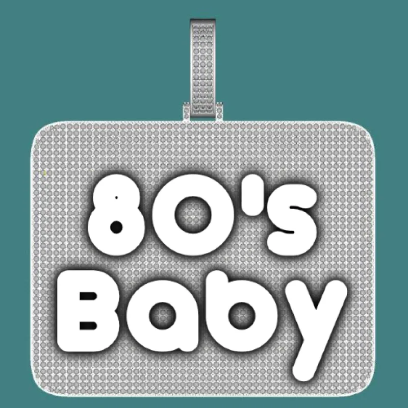 CUSTOM LETTER NECKLACE 3D BIG SQUARE sold by The GUU Shop