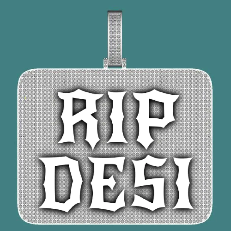 CUSTOM LETTER NECKLACE 3D BIG SQUARE sold by The GUU Shop