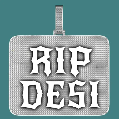 CUSTOM LETTER NECKLACE 3D BIG SQUARE sold by The GUU Shop