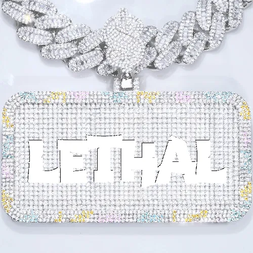 CUSTOM LETTER NECKLACE 3D COLORFUL SQUARE sold by The GUU Shop