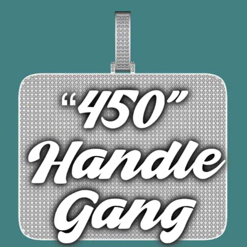 CUSTOM LETTER NECKLACE 3D BIG SQUARE sold by The GUU Shop